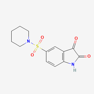 5-(Piperidin-1-ylsulfonyl)indoline-2,3-dione chemical structure (CAS 329905-79-5)