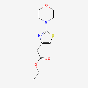 Ethyl 2-(2-morpholinothiazol-4-yl)acetate chemical structure (CAS 329906-01-6)