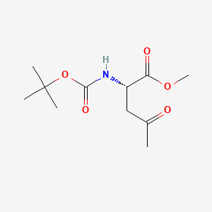 (S)-Methyl 2-((tert-butoxycarbonyl)amino)-4-oxopentanoate chemical structure (CAS 329912-47-2)