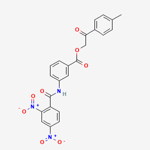 2-Oxo-2-(p-tolyl)ethyl 3-(2,4-dinitrobenzamido)benzoate chemical structure (CAS 329932-55-0)