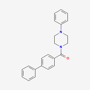 [1,1'-Biphenyl]-4-yl(4-phenylpiperazin-1-yl)methanone chemical structure (CAS 329935-45-7)