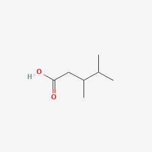 3,4-Dimethylpentanoic acid chemical structure (CAS 3302-06-5)