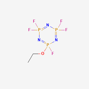 Ethoxy(pentafluoro)cyclotriphosphazene chemical structure (CAS 33027-66-6)