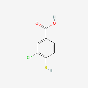 3-Chloro-4-sulfanylbenzoic acid chemical structure (CAS 33029-25-3)