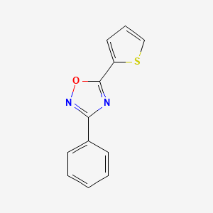 3-Phenyl-5-(thiophen-2-yl)-1,2,4-oxadiazole chemical structure (CAS 330459-31-9)