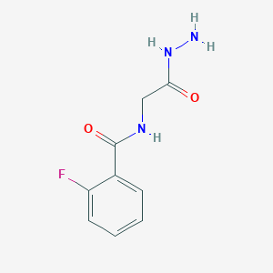 2-Fluoro-N-(2-hydrazino-2-oxoethyl)benzamide chemical structure (CAS 330470-59-2)