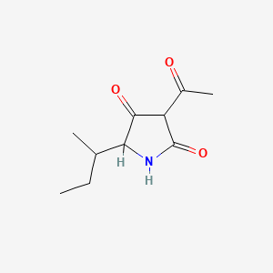 3-Acetyl-5-(sec-butyl)pyrrolidine-2,4-dione chemical structure (CAS 33061-01-7)