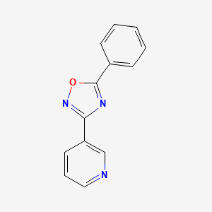 5-Phenyl-3-(pyridin-3-yl)-1,2,4-oxadiazole chemical structure (CAS 330656-02-5)