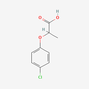 2-(4-Chlorophenoxy)propanoic acid chemical structure (CAS 3307-39-9)