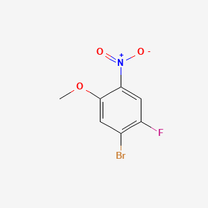 1-Bromo-2-fluoro-5-methoxy-4-nitrobenzene chemical structure (CAS 330794-02-0)