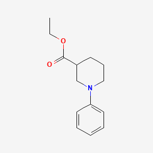 Ethyl 1-phenylpiperidine-3-carboxylate chemical structure (CAS 330985-19-8)