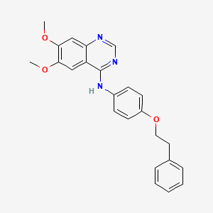 6,7-Dimethoxy-N-(4-phenethoxyphenyl)quinazolin-4-amine chemical structure (CAS 330999-45-6)