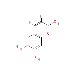 3-(3,4-Dihydroxyphenyl)acrylic acid chemical structure (CAS 331-39-5)