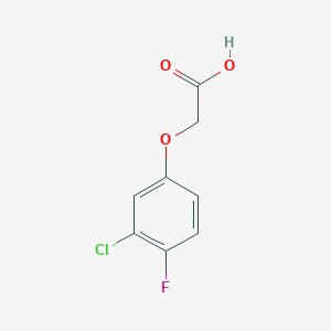 2-(3-Chloro-4-fluorophenoxy)acetic acid chemical structure (CAS 331-40-8)