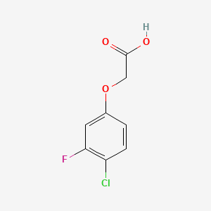 2-(4-Chloro-3-fluorophenoxy)acetic acid chemical structure (CAS 331-41-9)