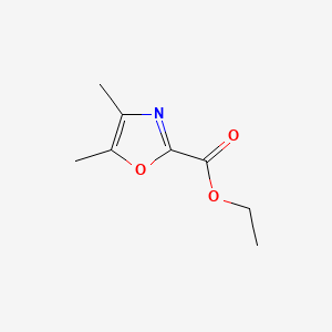 Ethyl 4,5-dimethyloxazole-2-carboxylate chemical structure (CAS 33123-73-8)