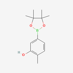 2-Methyl-5-(4,4,5,5-tetramethyl-1,3,2-dioxaborolan-2-yl)phenol chemical structure (CAS 331273-58-6)