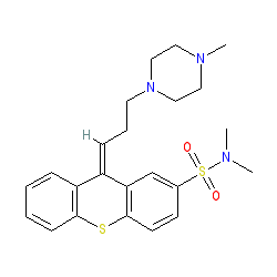 (Z)-N,N-Dimethyl-9-(3-(4-methylpiperazin-1-yl)propylidene)-9H-thioxanthene-2-sulfonamide chemical structure (CAS 3313-26-6)