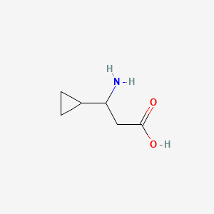3-Amino-3-cyclopropylpropanoic acid chemical structure (CAS 331633-72-8)