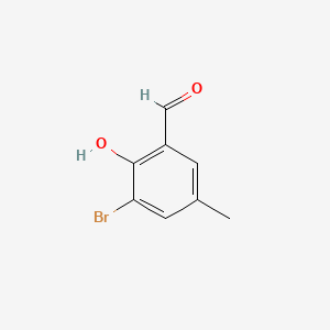 3-Bromo-2-hydroxy-5-methylbenzaldehyde chemical structure (CAS 33172-54-2)