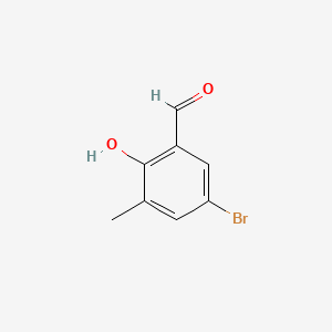 5-Bromo-2-hydroxy-3-methylbenzaldehyde chemical structure (CAS 33172-56-4)