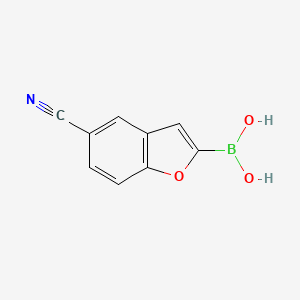 (5-Cyanobenzofuran-2-yl)boronic acid chemical structure (CAS 331833-83-1)