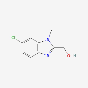 (6-Chloro-1-methyl-1H-benzo[d]imidazol-2-yl)methanol chemical structure (CAS 331949-55-4)