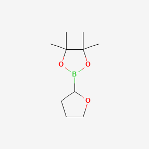 4,4,5,5-Tetramethyl-2-(tetrahydrofuran-2-yl)-1,3,2-dioxaborolane chemical structure (CAS 331958-88-4)