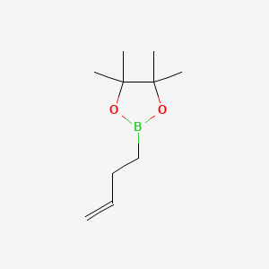2-(But-3-en-1-yl)-4,4,5,5-tetramethyl-1,3,2-dioxaborolane chemical structure (CAS 331958-92-0)