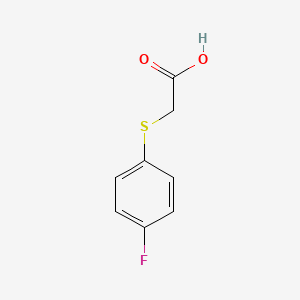 2-((4-Fluorophenyl)thio)acetic acid chemical structure (CAS 332-51-4)
