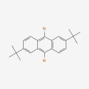 9,10-Dibromo-2,6-di-tert-butylanthracene chemical structure (CAS 332083-45-1)