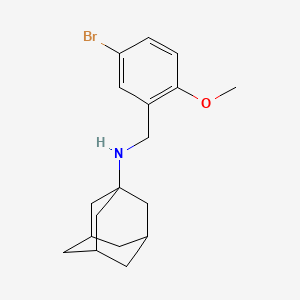 N-(5-Bromo-2-methoxybenzyl)adamantan-1-amine chemical structure (CAS 332108-65-3)