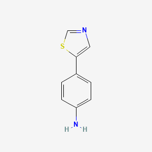 4-(Thiazol-5-yl)aniline chemical structure (CAS 332113-79-8)