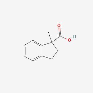 1-Methyl-2,3-dihydro-1H-indene-1-carboxylic acid chemical structure (CAS 33223-78-8)