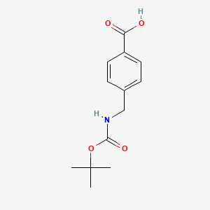 4-(((tert-Butoxycarbonyl)amino)methyl)benzoic acid chemical structure (CAS 33233-67-9)