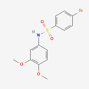 4-Bromo-N-(3,4-dimethoxyphenyl)benzenesulfonamide chemical structure (CAS 332354-59-3)