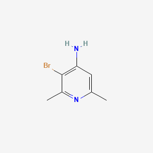 3-Bromo-2,6-dimethylpyridin-4-amine chemical structure (CAS 33259-24-4)