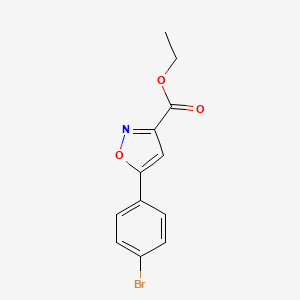 Ethyl 5-(4-bromophenyl)isoxazole-3-carboxylate chemical structure (CAS 33277-15-5)