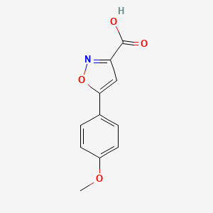 5-(4-Methoxyphenyl)isoxazole-3-carboxylic acid chemical structure (CAS 33282-16-5)