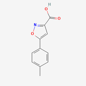 5-(p-Tolyl)isoxazole-3-carboxylic acid chemical structure (CAS 33282-21-2)