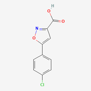 5-(4-Chlorophenyl)isoxazole-3-carboxylic acid chemical structure (CAS 33282-22-3)