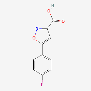 5-(4-Fluorophenyl)isoxazole-3-carboxylic acid chemical structure (CAS 33282-24-5)