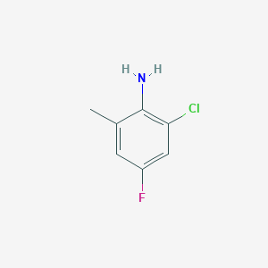 2-Chloro-4-fluoro-6-methylaniline chemical structure (CAS 332903-47-6)