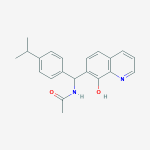 N-((8-Hydroxyquinolin-7-yl)(4-isopropylphenyl)methyl)acetamide chemical structure (CAS 332939-29-4)