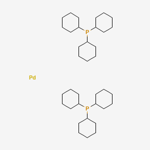 Bis(tricyclohexylphosphine)palladium(0) chemical structure (CAS 33309-88-5)