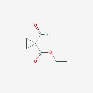 Ethyl 1-formylcyclopropanecarboxylate chemical structure (CAS 33329-70-3)