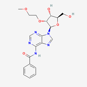 N-(9-((2R,3R,4R,5R)-4-Hydroxy-5-(hydroxymethyl)-3-(2-methoxyethoxy)tetrahydrofuran-2-yl)-9H-purin-6-yl)benzamide chemical structure (CAS 333335-93-6)