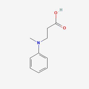 3-(Methyl(phenyl)amino)propanoic acid chemical structure (CAS 3334-56-3)