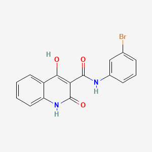 N-(3-Bromophenyl)-4-hydroxy-2-oxo-1,2-dihydroquinoline-3-carboxamide chemical structure (CAS 333419-97-9)