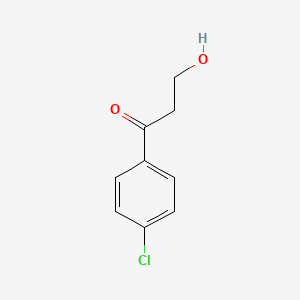 1-(4-Chlorophenyl)-3-hydroxypropan-1-one chemical structure (CAS 33348-74-2)